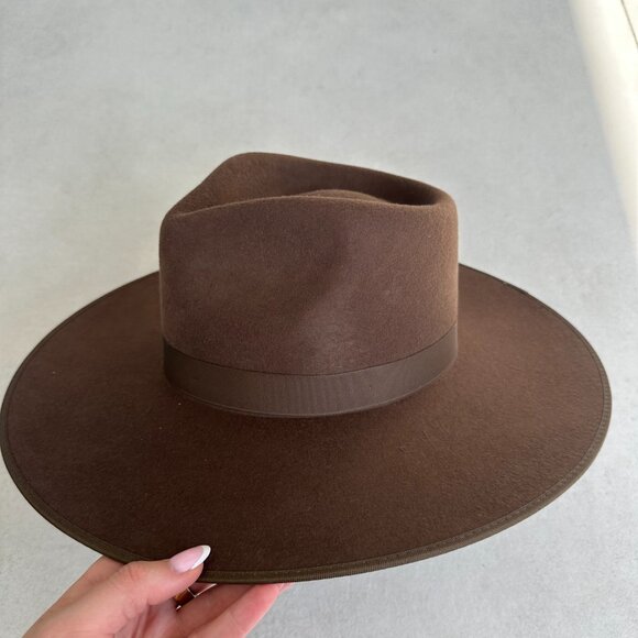 NWT Lack Of Color The Mirage Boater Hat In Chocolate Brown Wide Brim Suede Band - Picture 7 of 8